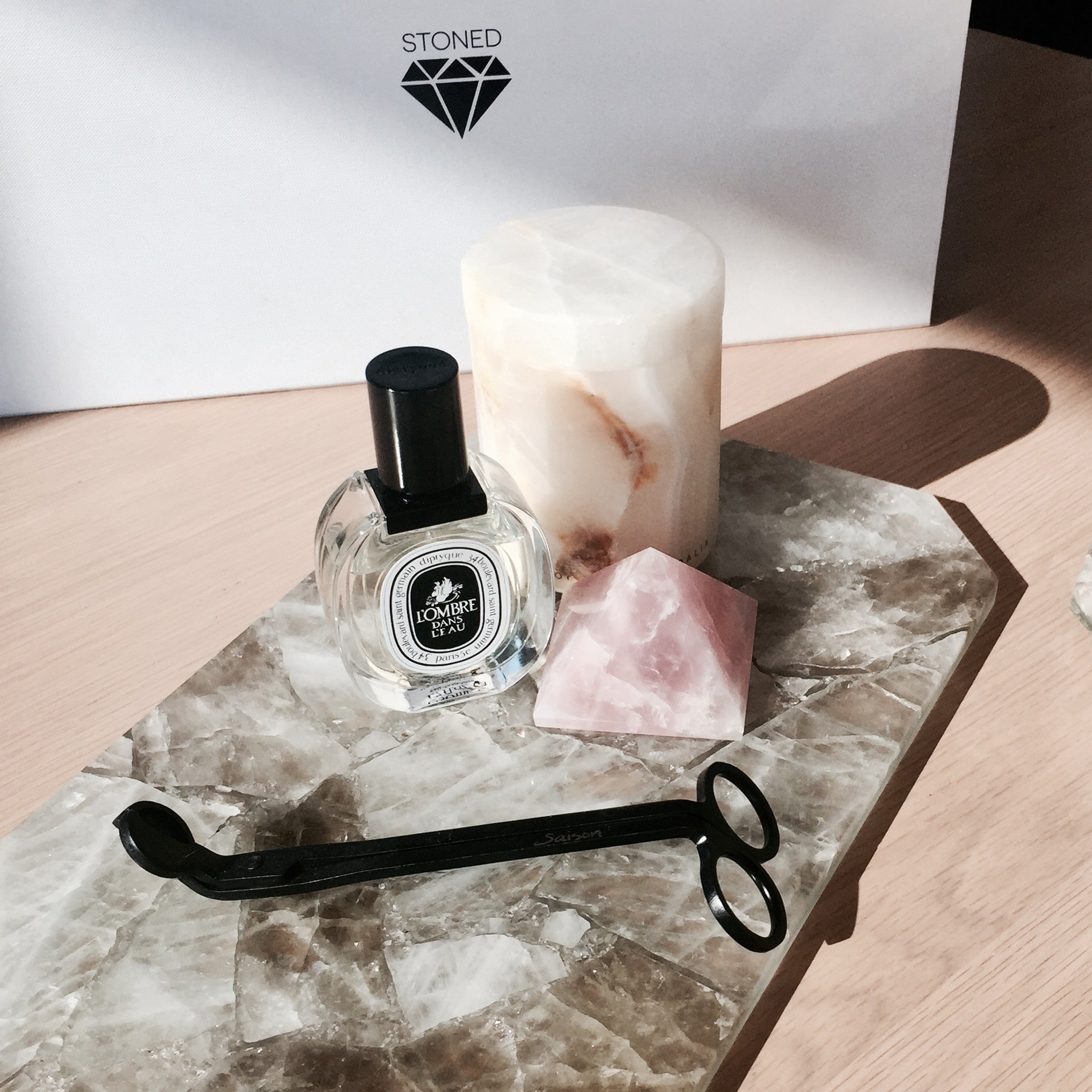 Rose quartz crystal