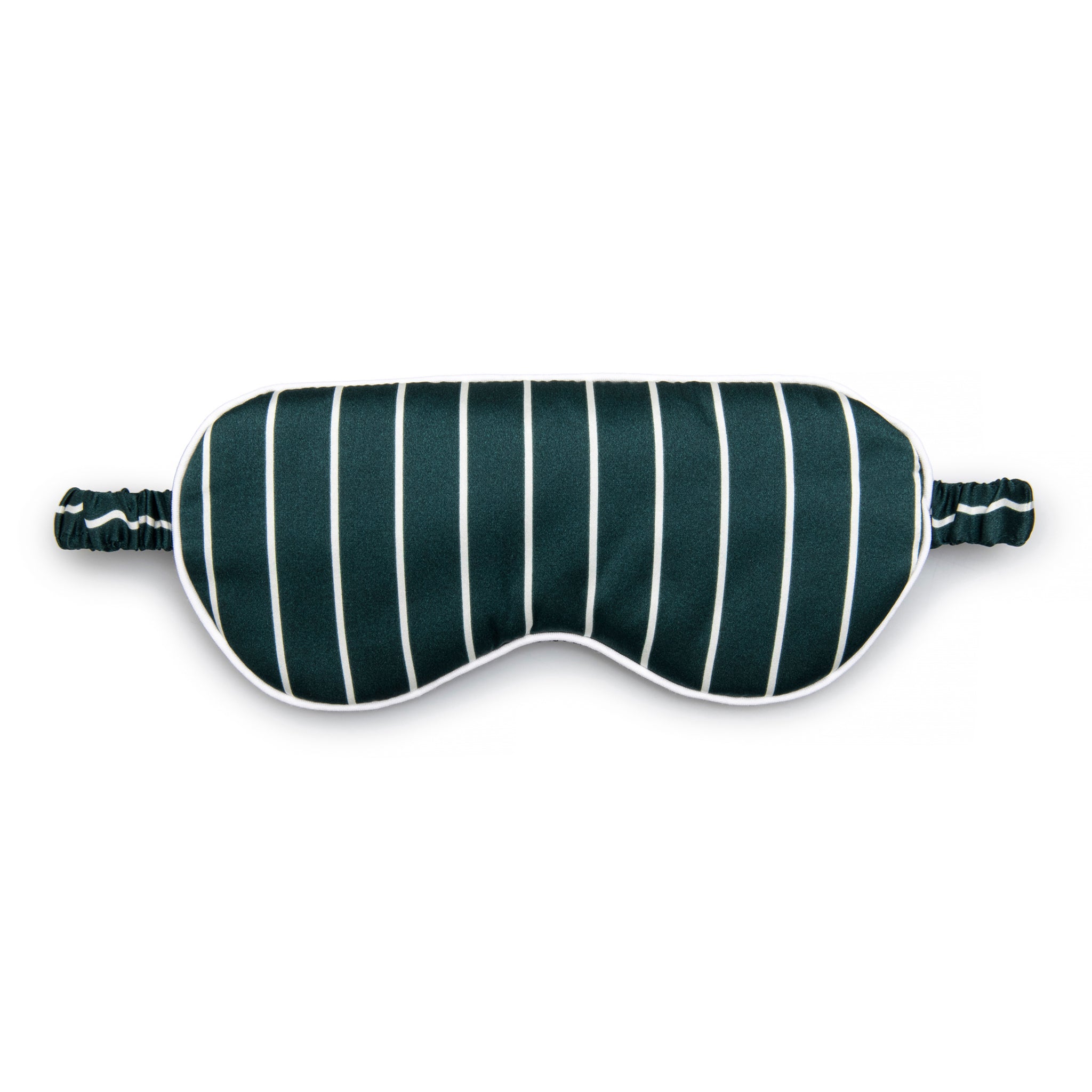 Silk Sleep Mask Striped Green