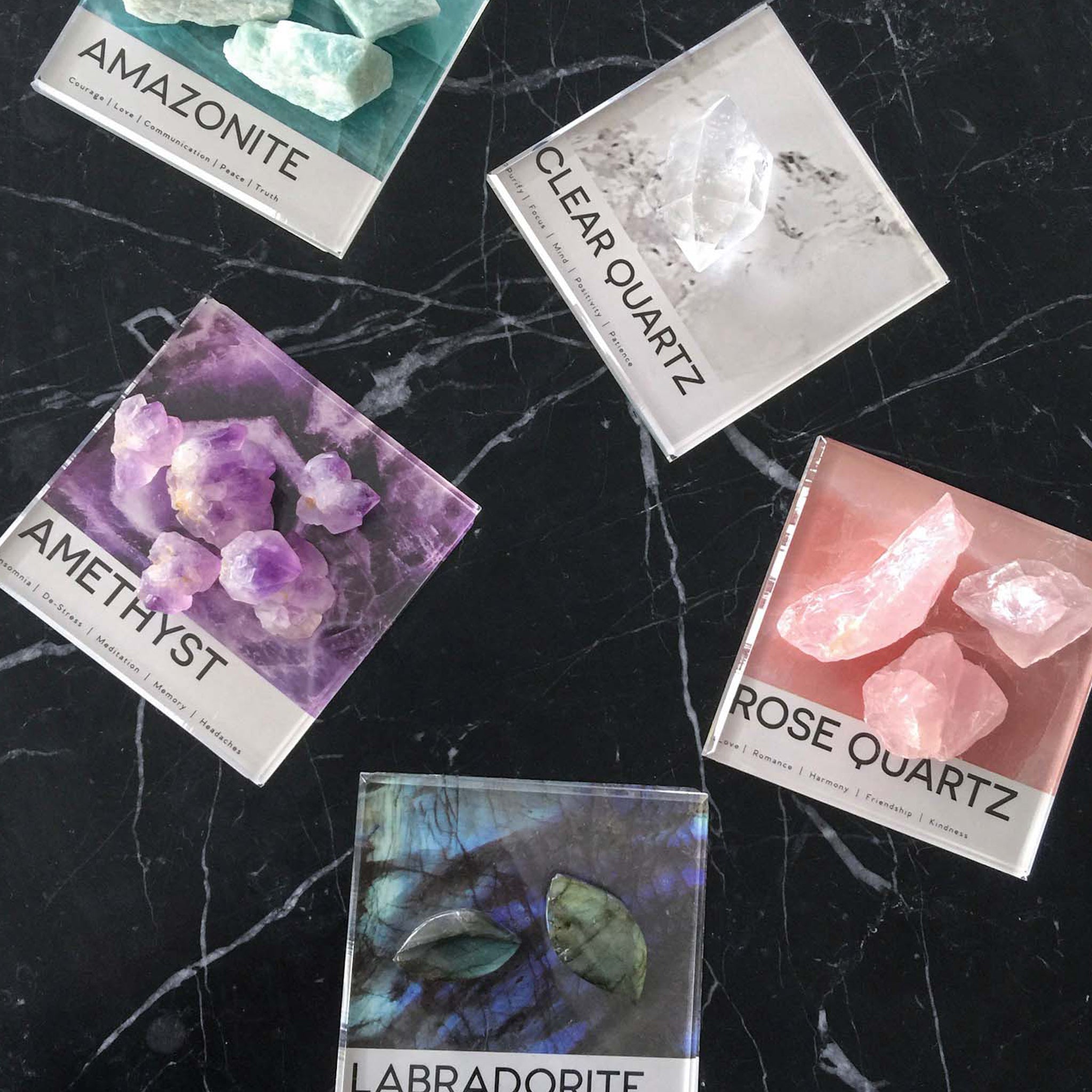 mini rose quartz crystals
