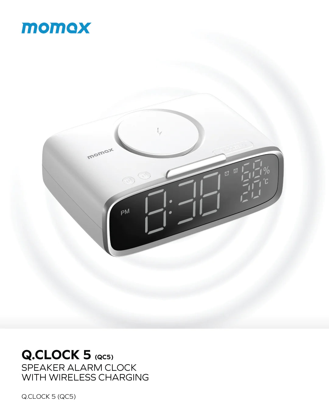 Q.Clock5 Night Light Alarm Charging Station