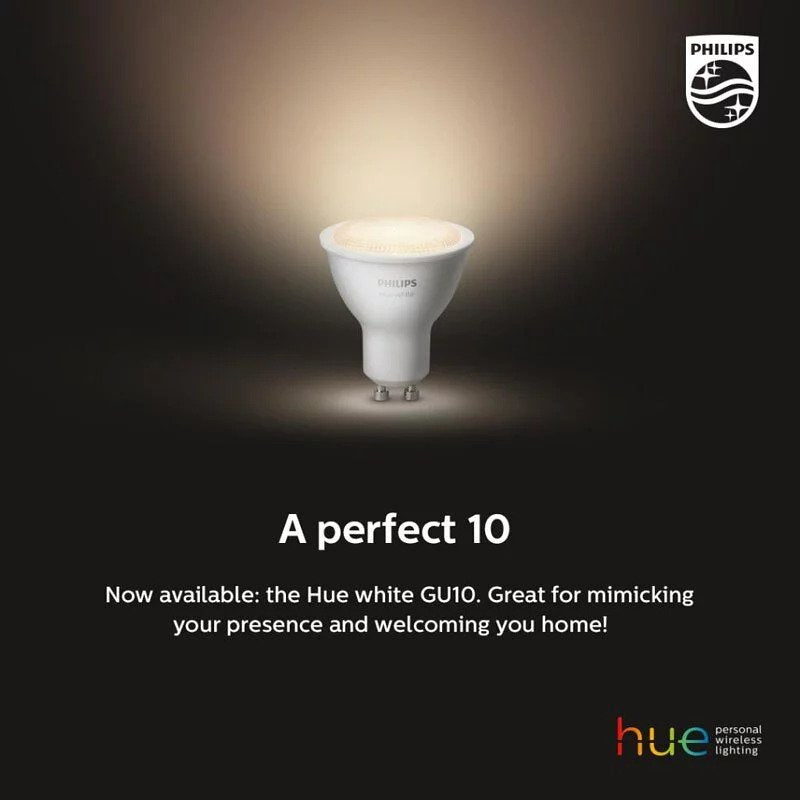 PHILIPS Pack 3 Smart LED bulb GU10 4.3w Hue White Ambiance